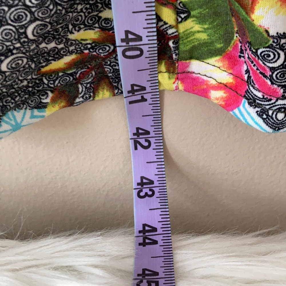 HP!💎 INC., NWT Skirt, Tropical Print, Palm Leaves, Midi, Hi-Lo, Jersey, Size XL - Picture 11 of 11